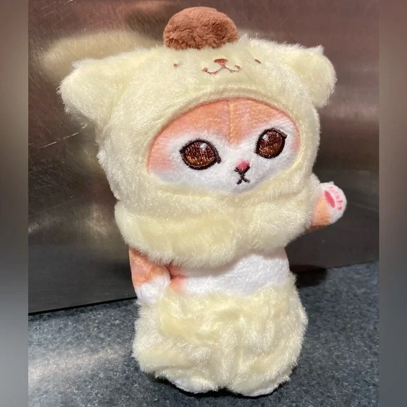 🐶🐱14.5cm Sanrio Mofusand Cat Cross-Dressing Pom Pom Purin Puppy Plush Stuff Doll - Picture 2 of 7